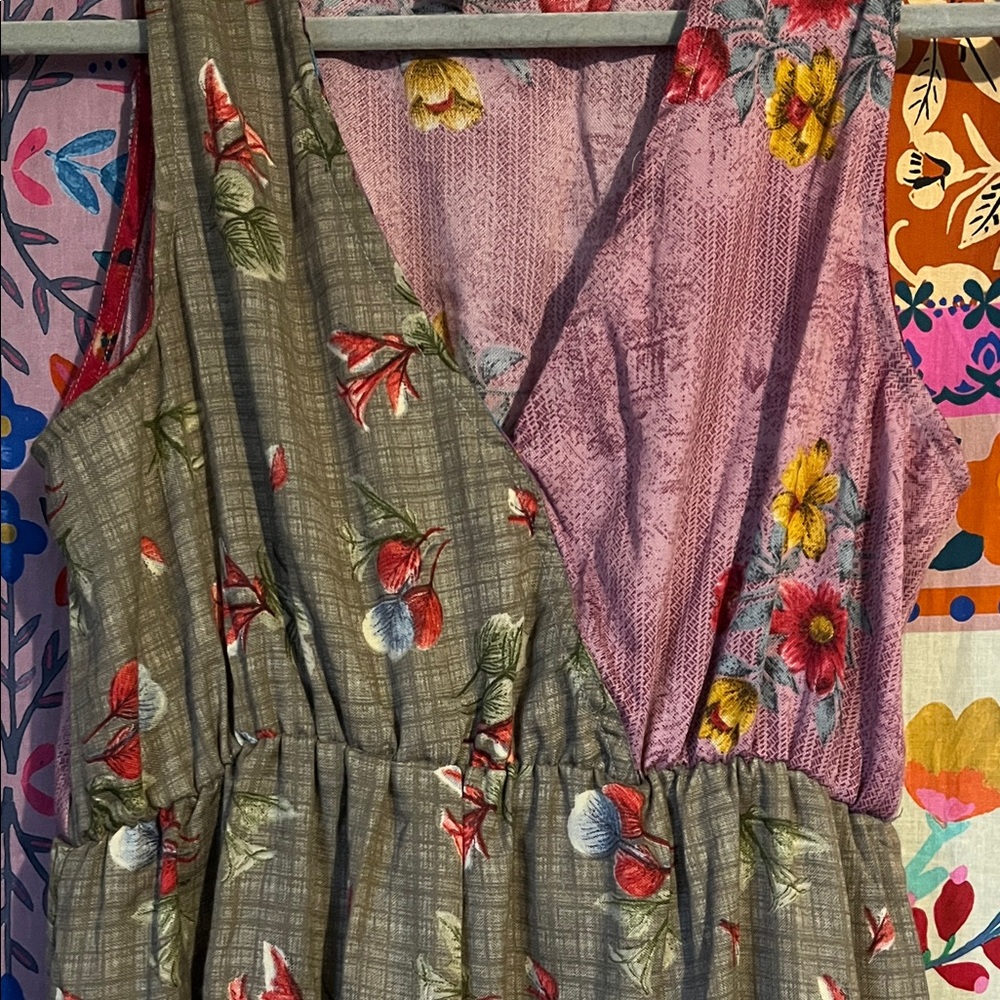 SACRED THREADS Multicolor Hippie Patchwork Maxi D… - image 3